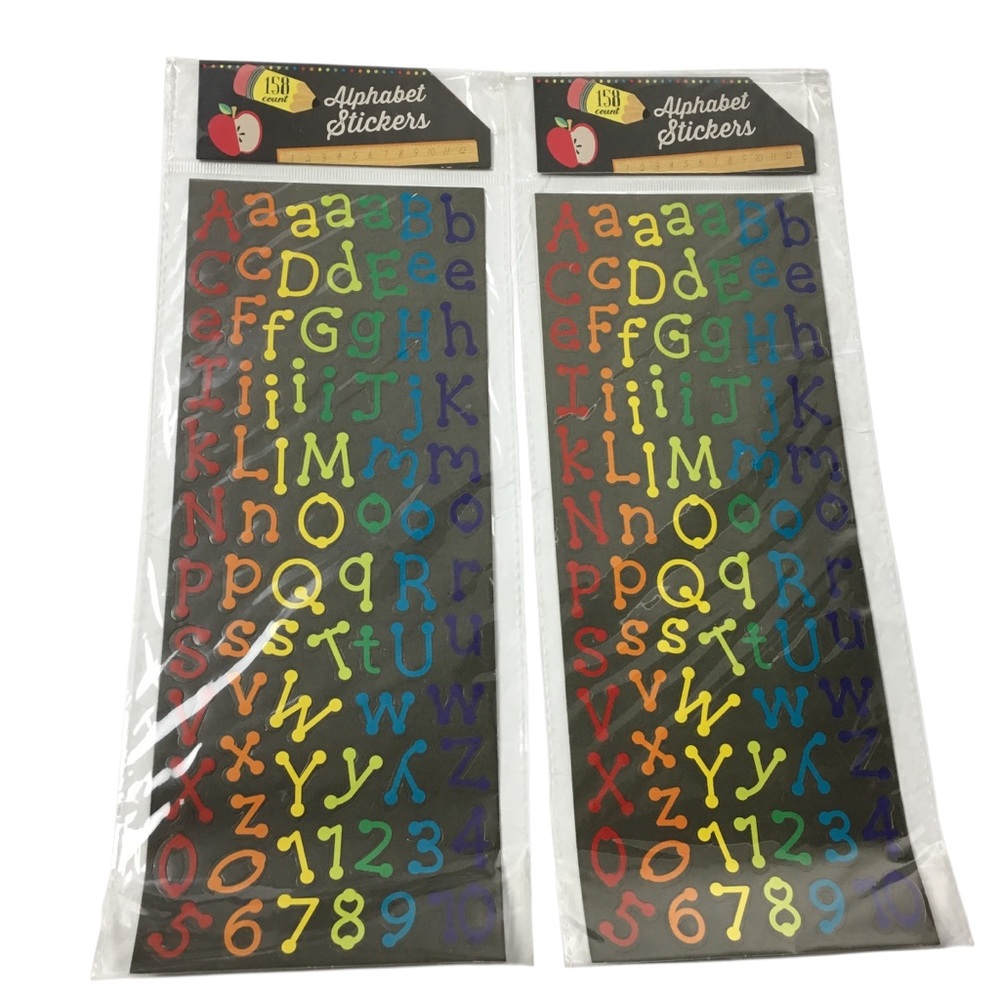 Alphabet Rainbow Stickers 4 Sheets 316 Total Homeschool Uppercase Lowercase NEW